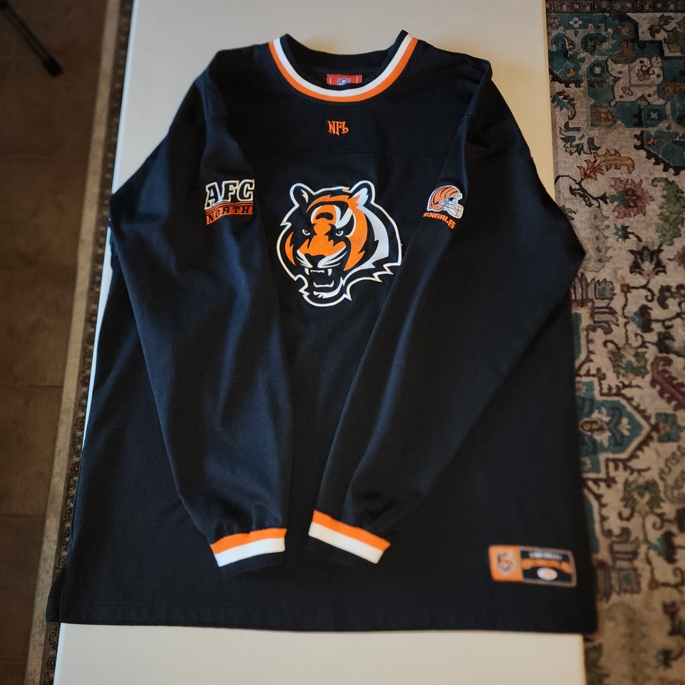 NFL Cincinnati Bengals Mens XL Black Long Sleeve Shirt - Picture 3 of 10